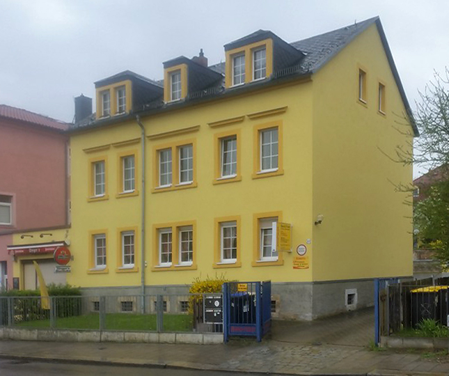 Dingers Ferienwohnungen in der Steinbacher Straße Hausfassade Steinbacher Str. in Dresden-Cotta